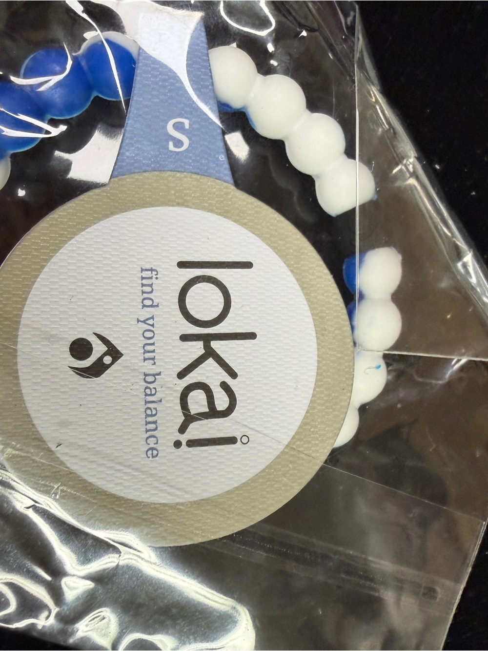 Lokai Blue and White Balance Bracelet - Small Sized